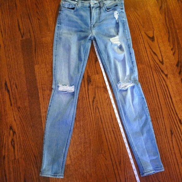 7 For All Mankind Size 28 Distressed Skinny Jeans - Picture 7 of 10